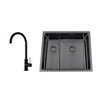 Disklåda Nordic Tech Titan 53 KHX Nickel med Köksblandare Steel Equip Shadow