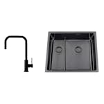 Disklåda Nordic Tech Titan 53 KHX Nickel med Köksblandare Steel Accent Square Shadow