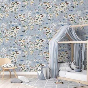 Tapet Holden Dream Catcher Animal Maps Blue 13250