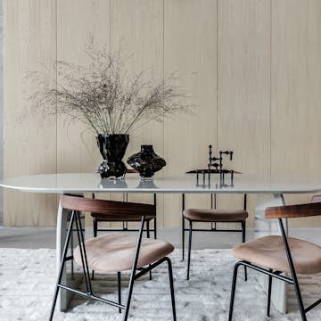 Designpanel Wood on wall Ek Vitlackad