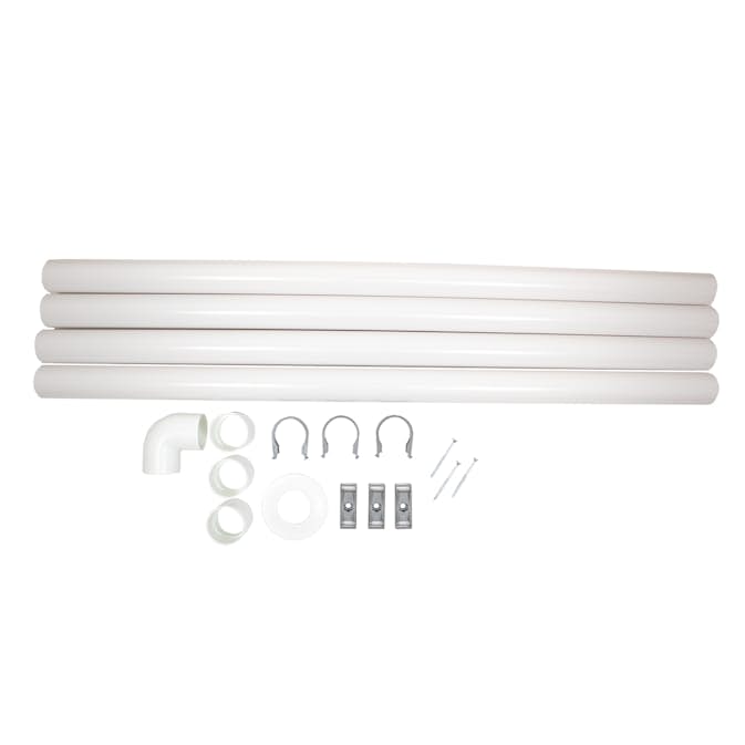 Ventilationssats Separett Tiny® 4m rör, inkl. Skarv & fästen