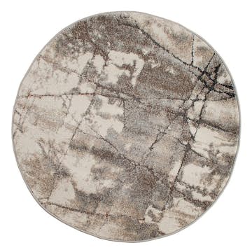 Friezematta KM Carpets Ibiza Tegel Rund Rost