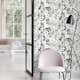 Tapet ESTAhome Blommor Svart/Vit