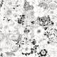 Tapet ESTAhome Blommor Svart/Vit