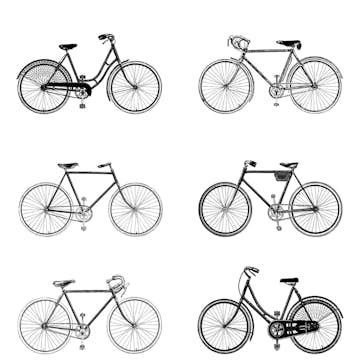 Tapet ESTAhome Cyklar Vit/Svart