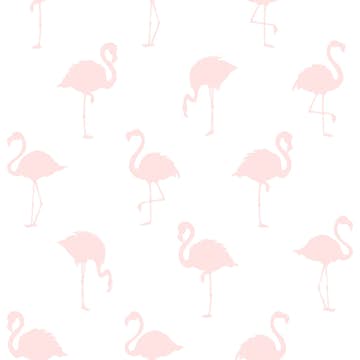 Tapet ESTAhome Flamingos Ljusrosa/Vit