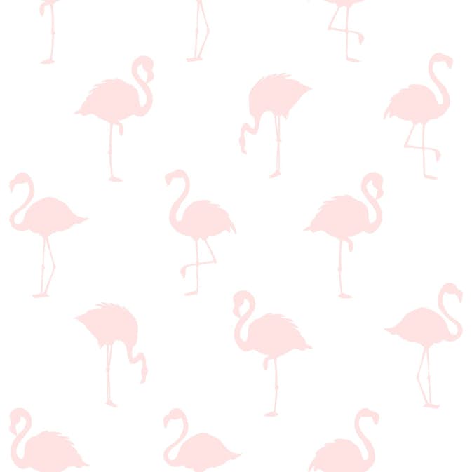 Tapet ESTAhome Flamingos Ljusrosa/Vit