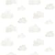 Tapet ESTAhome Små Moln Ljusgrå/Vit