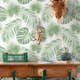 Tapet ESTAhome Tropiska Blad EW139012 Non Woven, Mönstrad Mintgrön