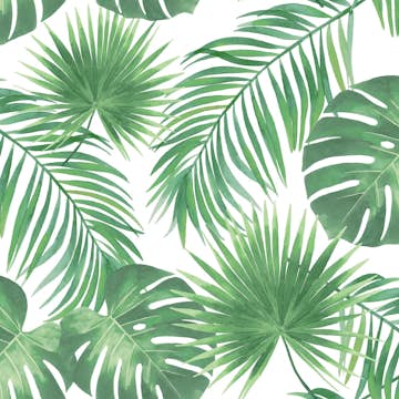 Tapet ESTAhome Tropiska Blad Grön