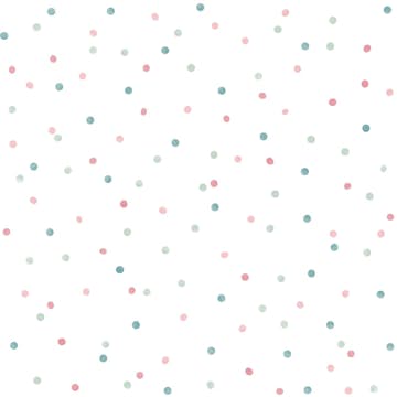 Tapet ESTAhome Prickar Rosa Mintgrön/Vintage Grå/Blå