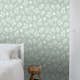 Tapet ESTAhome Blommönster i Skandinavisk Stil Mintgrön/Vit