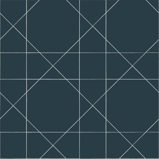 Tapet ESTAhome Grafiska Linjer Mörkblå