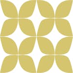 Tapet ESTAhome Grafiskt Motiv Ockra/Vit EW139098