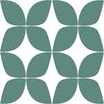 Tapet ESTAhome Grafiskt Motiv Havsgrön/Vit