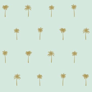 Tapet ESTAhome Palmer Mintgrön/Guld