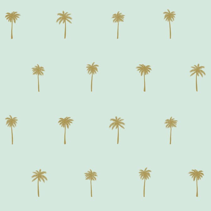 Tapet ESTAhome Palmer Mintgrön/Guld