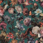 Tapet ESTAhome Blommor Smaragdgrön