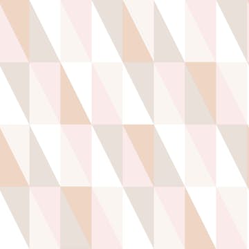Tapet ESTAhome Grafiska Trianglar Rosa Apelsinfärgat/Beige