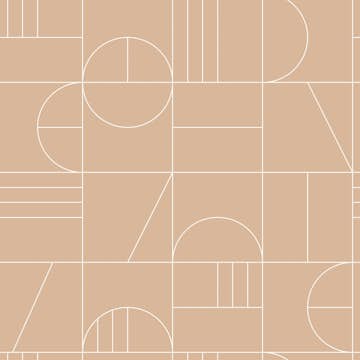 Tapet ESTAhome Art Deco Persikofärgat/Vit