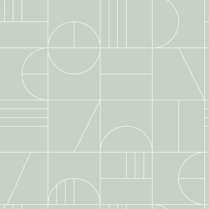 Tapet ESTAhome Art Deco Mintgrön/Vit