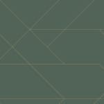 Tapet ESTAhome Grafiska Linjer Mörkgrön/Guld