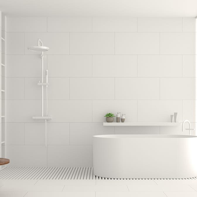 Klinker Netto Ceramika Wall White Shiny 30x60 cm