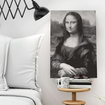 Gör-det-själv Målningar Arkiio Black and White Mona Lisa