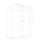 Växthus Metalcraft Svart Rektangulär Odlingsvitrin mot Vägg med Säkerhetsglas, 111x61x170 cm