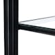 Växthus Metalcraft Svart Rektangulär Odlingsvitrin mot Vägg med Säkerhetsglas, 91x51x157 cm