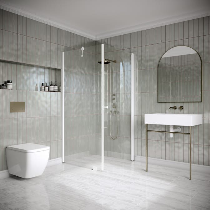 Duschhörn Hietakari Classic 146 Fast Vägg och Vändbar Dörr