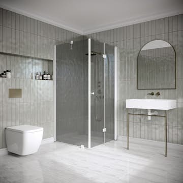 Duschhörn Hietakari Classic 147 Fast Vägg och Vikbar Dörr