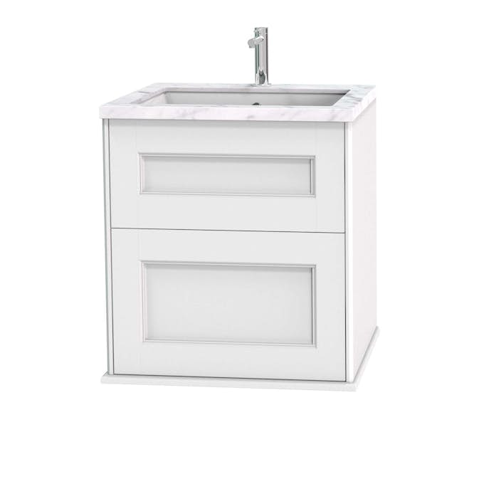 Tvättställsskåp Miller Badrum Kensington 60 med Lådor Vägghängd för Bänkskiva