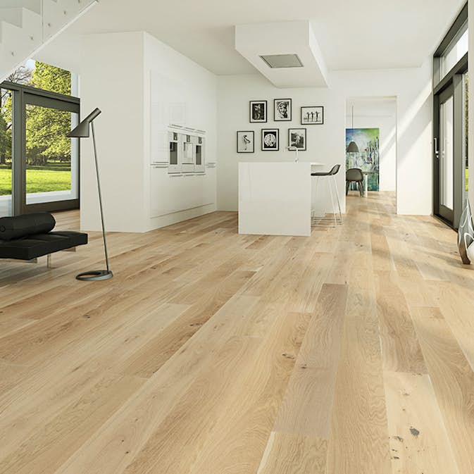 Laminatgolv Molande Wideplank Ek Classic Uv-Mattlack Vit