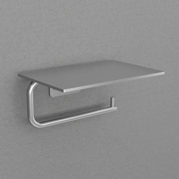 Toalettpappershållare Scandtap Style med Förvaringshylla - Rostfritt Stål