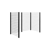 Avfallsskjul PLUS Stålspaljér 193,5x99x147 cm Svart