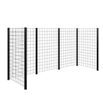 Avfallsskjul PLUS Stålspaljér 288x99x147 cm Svart