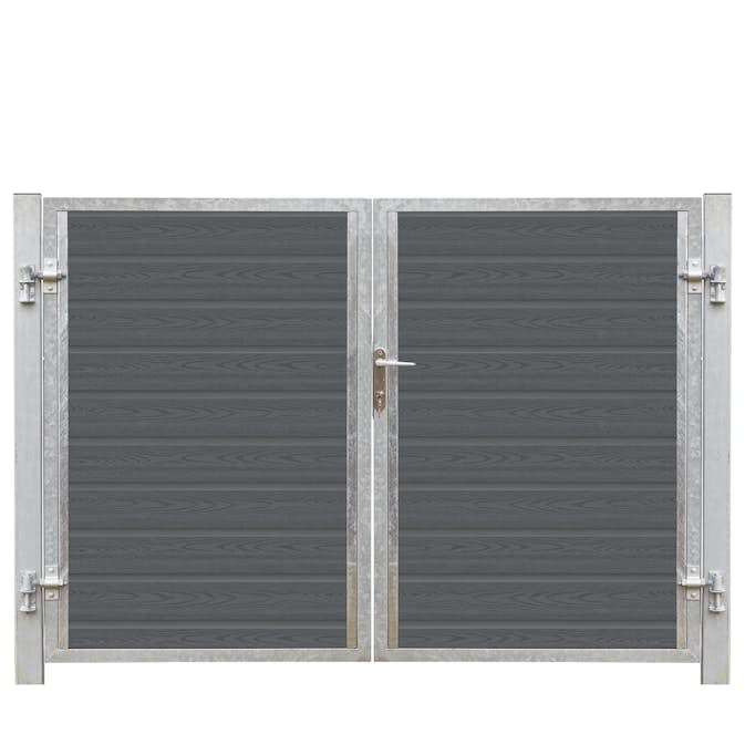 Artura Dubbelgrind Högervänd 197×135 cm + 16 cm stålstolpar