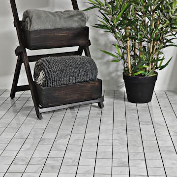 Mosaik Tenfors Silke Blanco Marmor Blank 5x5 cm