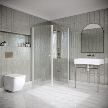 Duschhörn Hietakari Classic 155 Rund med Vändbara Dörrar