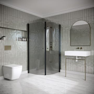 Duschhörn Hietakari Classic 155 Rund med Vändbara Dörrar