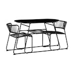 Caféset Comfort Garden Lamborg 120 cm Oval med 2 Trädgårdsstolar Utomhus