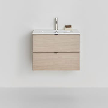 Tvättställsskåp Hafa Go 2 Lådor Ek med Tvättställ