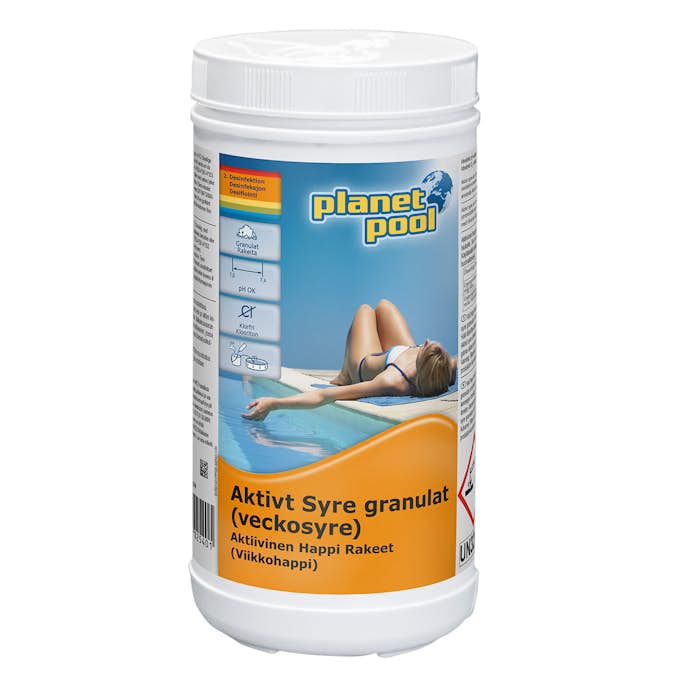 Klorsubstitut Planet Pool Aktivt Syre Granulat 1 kg