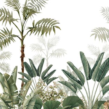 Fototapet ESTAhome Djungel Vit/Grå Olivgrön