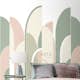 Fototapet ESTAhome Art Deco Grå/Grön Persikofärgat/Vit