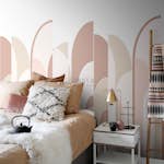 Fototapet ESTAhome Art Deco Terrakottaröd/Rosa