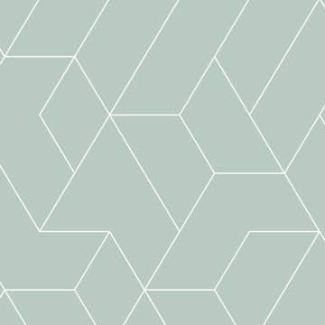 Fototapet ESTAhome Grafiska Linjer Grå/Grön