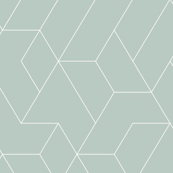 Fototapet ESTAhome Grafiska Linjer Grå/Grön