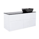 Tvättställsskåp Alterna Isella 120 med Bänkskiva Kvartskomposit och Rektangulärt Tvättställ